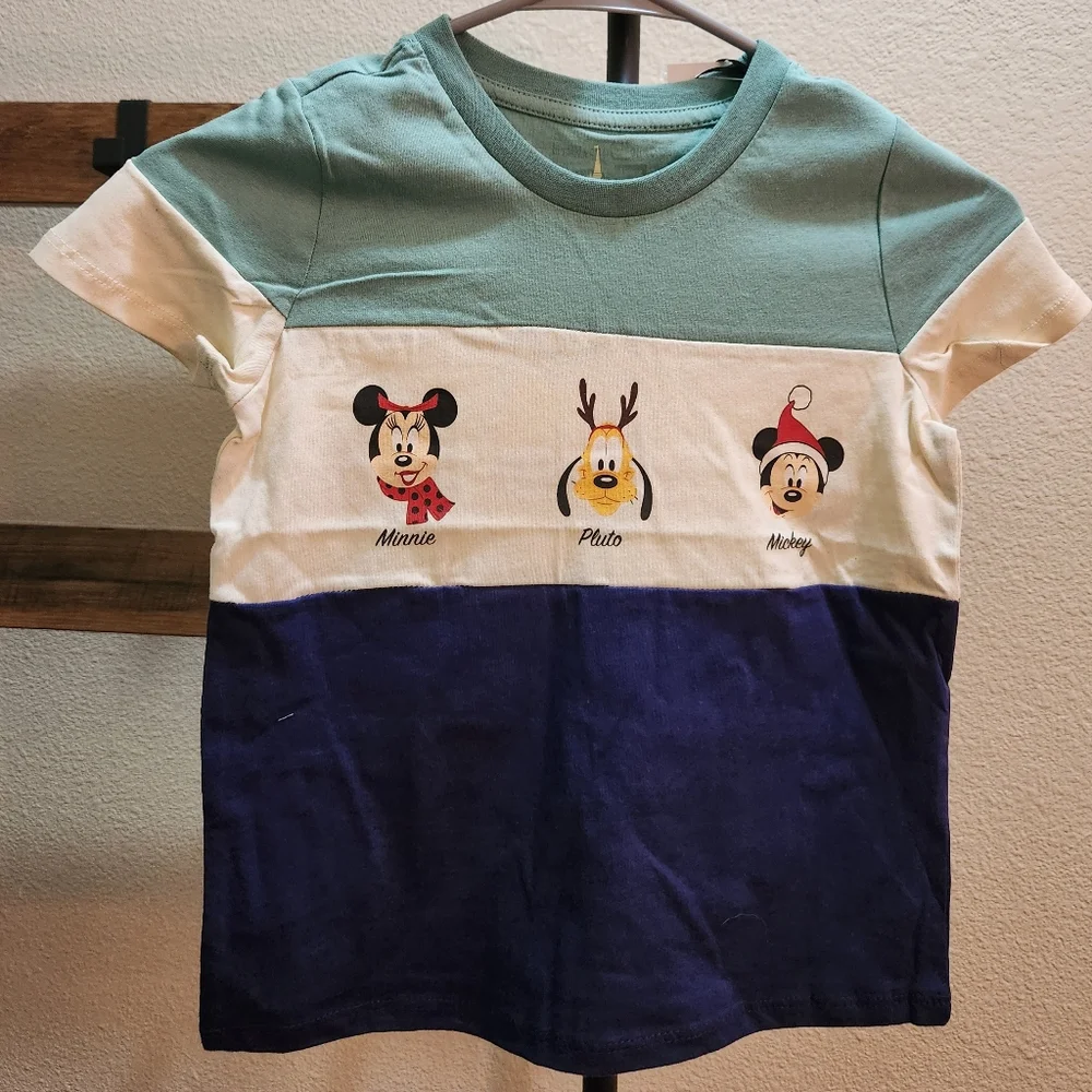 Disney Walt Disney World 50th Anniversary Holiday Panel Toddler T-Shirt - Picture 1 of 8